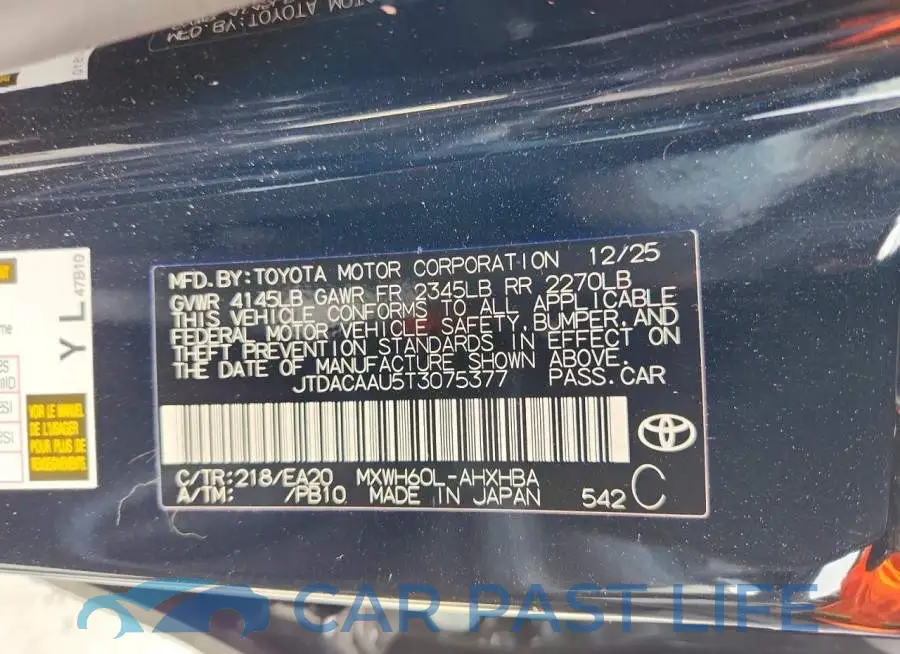 JTDACAAU5T3075377# 13