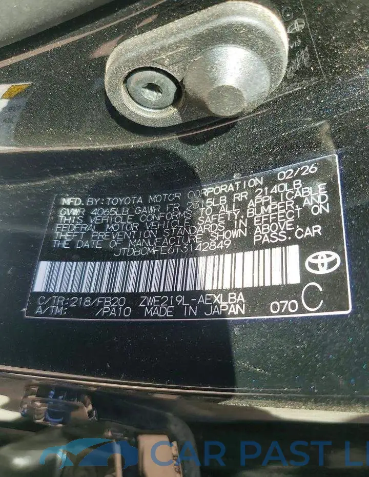 JTDBCMFE6T3142849# 12