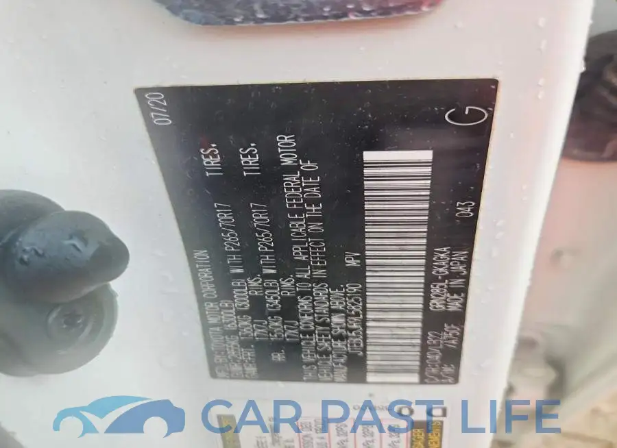 JTEBU5JR9L5825190# 13