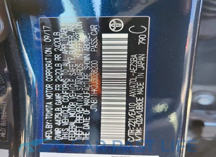 JTNB11HK2J3038200# 12