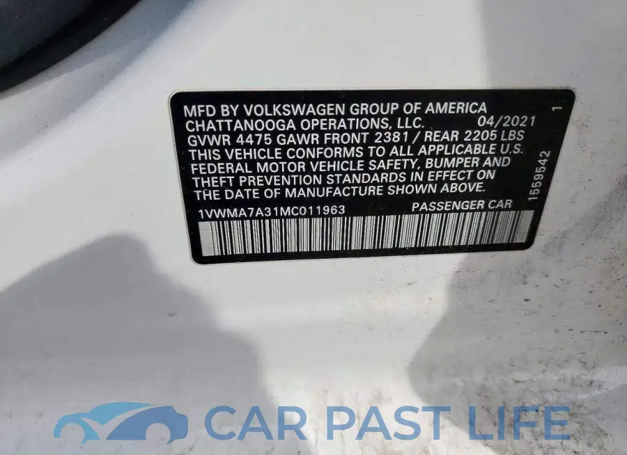 1VWMA7A31MC011963# 12