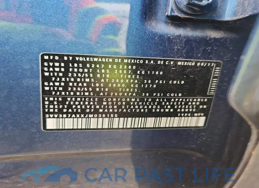 3VV3B7AXXJM035155# 12