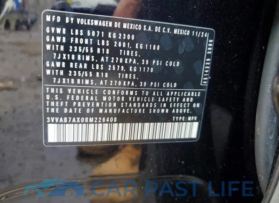 3VVAB7AX0RM226408# 13