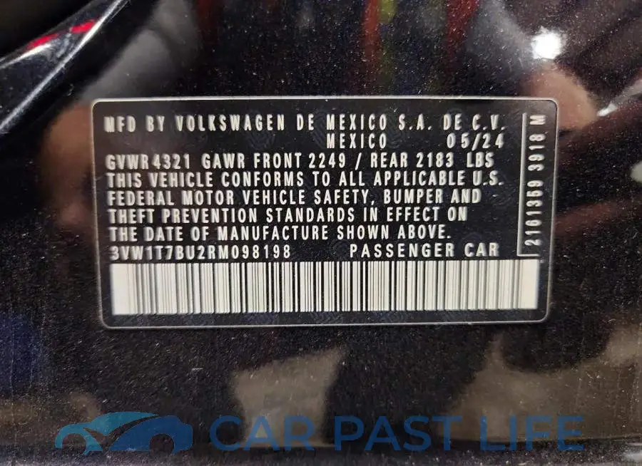 3VW1T7BU2RM098198# 13