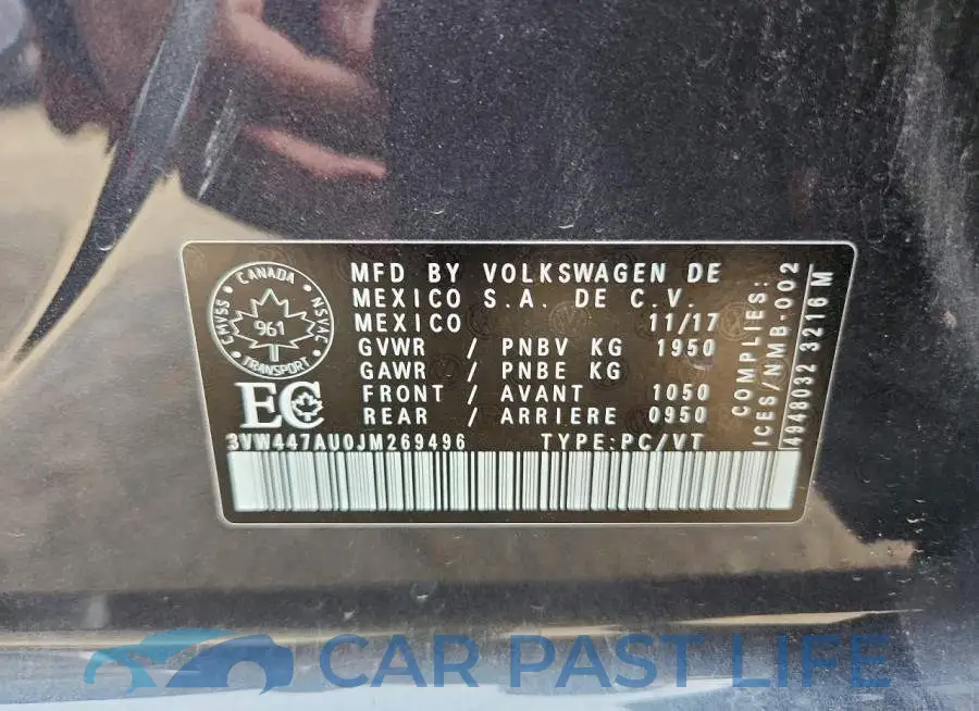 3VW447AU0JM269496# 13