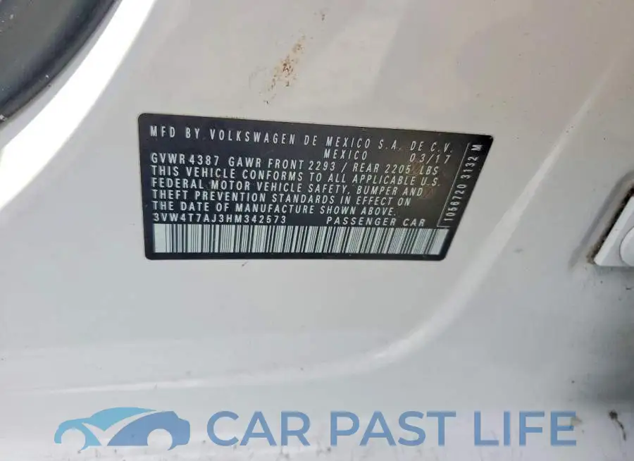 3VW4T7AJ3HM342573# 12