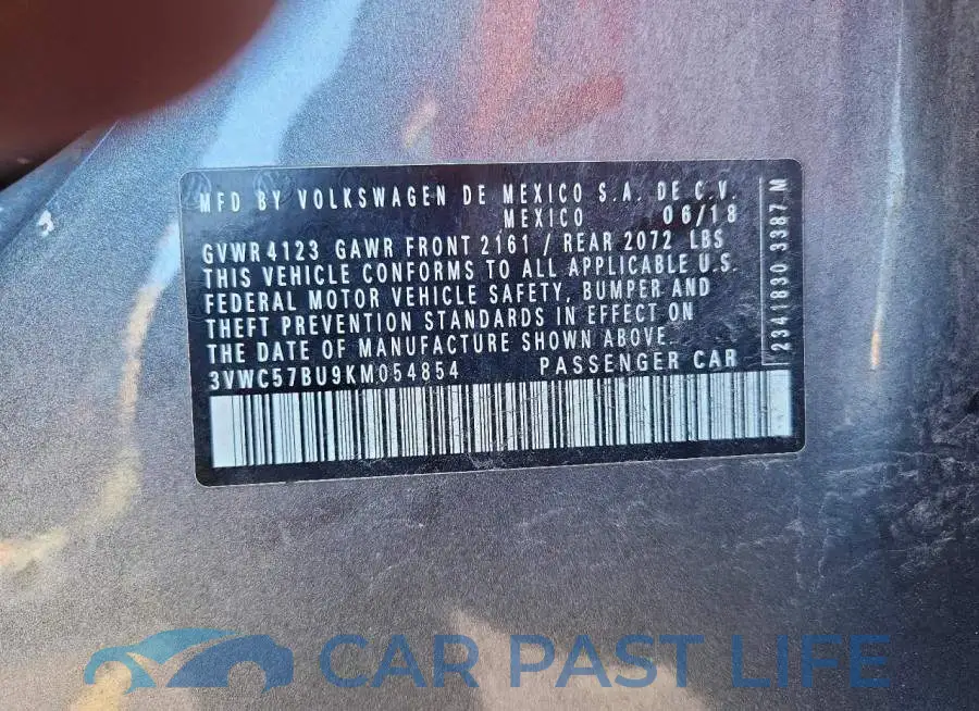3VWC57BU9KM054854# 12