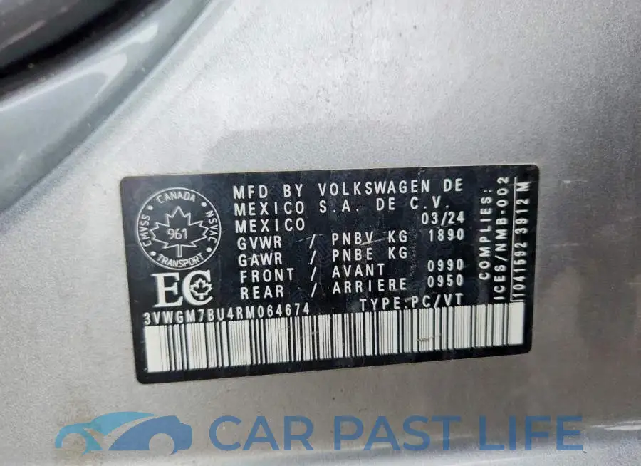 3VWGM7BU4RM064674# 13