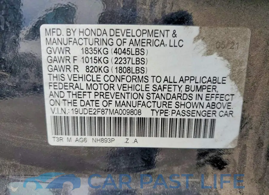 19UDE2F87MA009808# 13