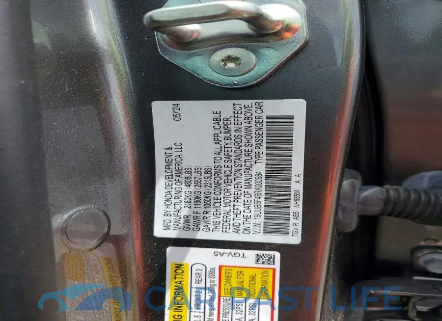 19UUB5F46RA000984# 12