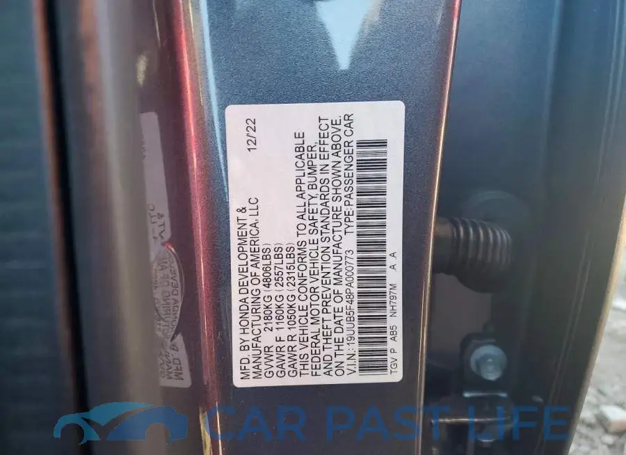 19UUB5F48PA000773# 12