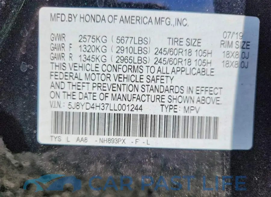 5J8YD4H37LL001244# 13