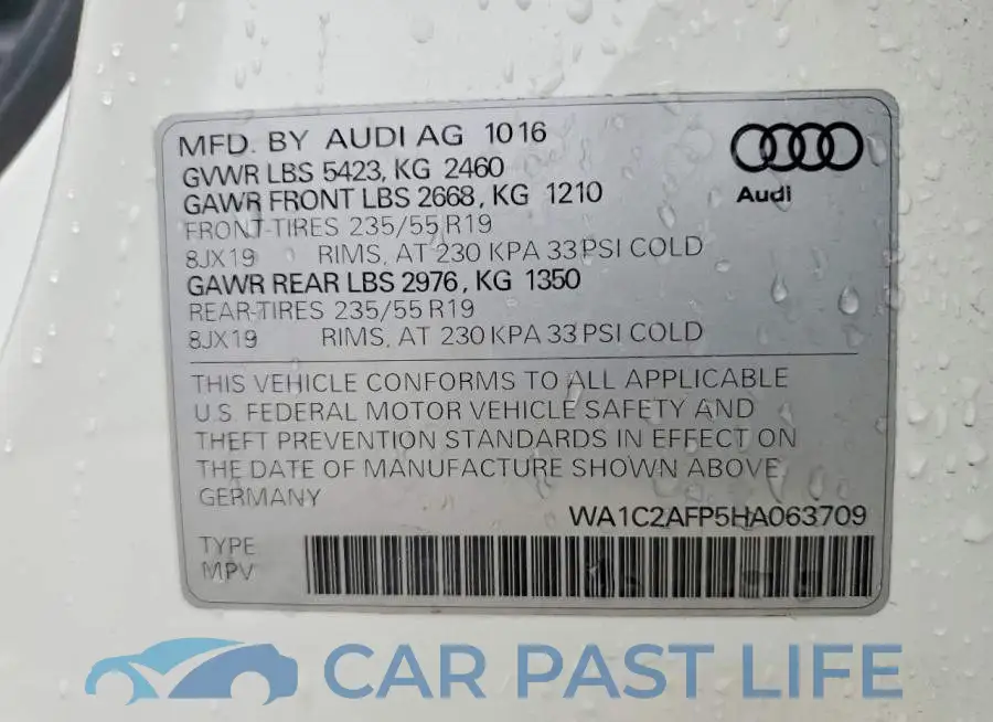 WA1C2AFP5HA063709# 13