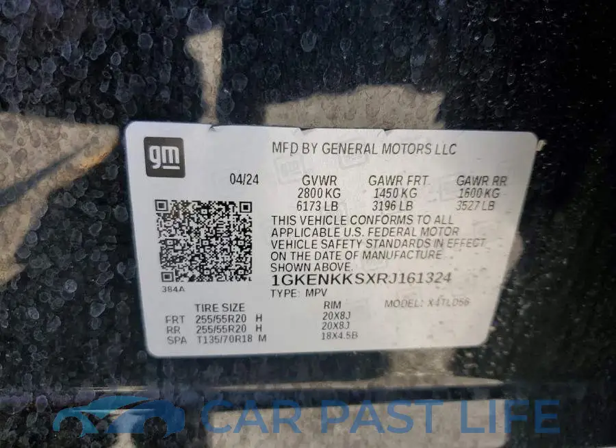 1GKENKKSXRJ161324# 13