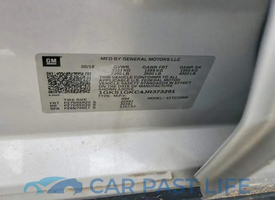 1GKS1GKC4JR373291# 13
