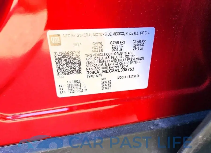 3GKALMEG8RL398751# 13