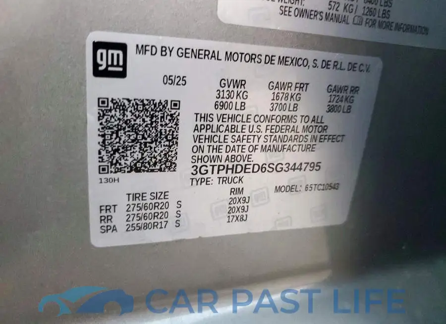 3GTPHDED6SG344795# 12