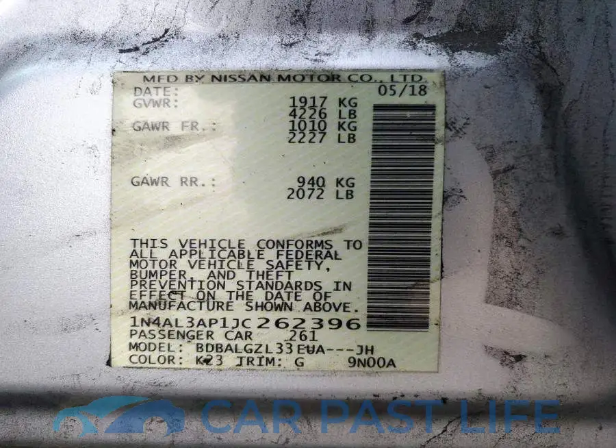 1N4AL3AP1JC262396# 12