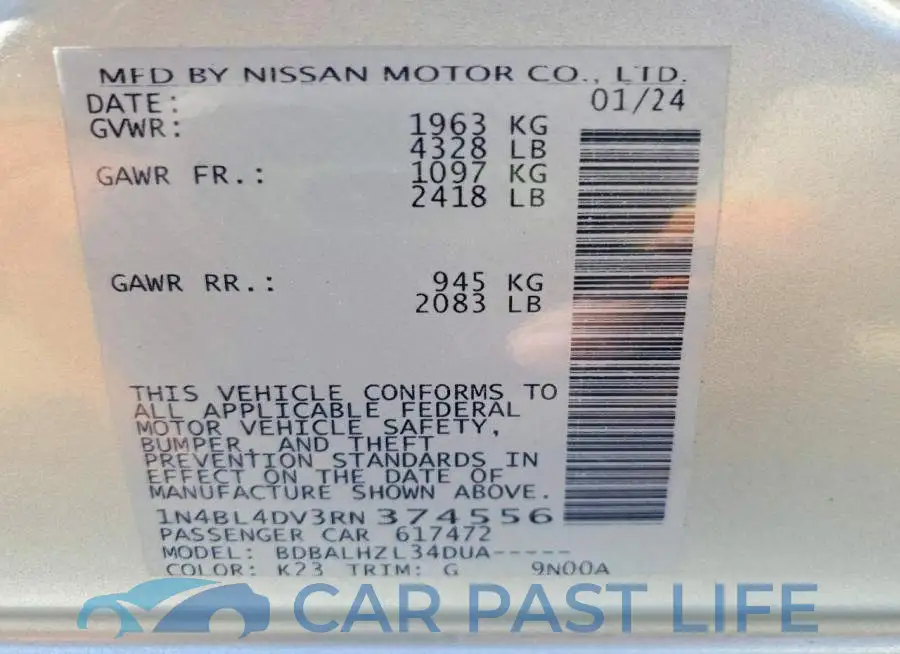 1N4BL4DV3RN374556# 12