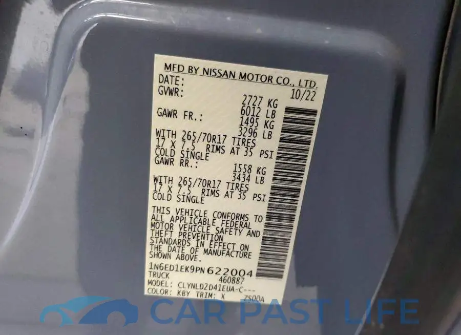 1N6ED1EK9PN622004# 12