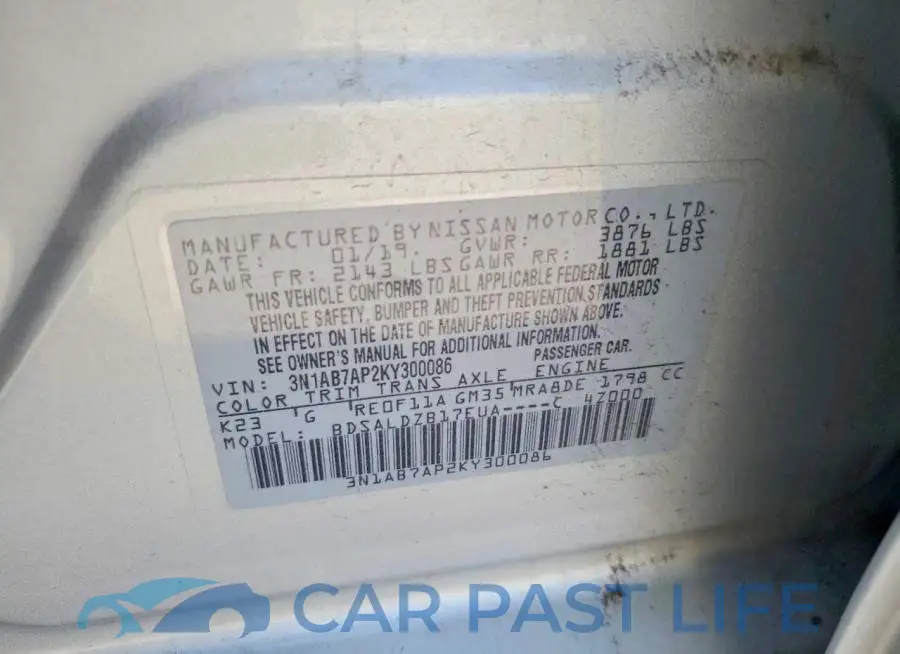 3N1AB7AP2KY300086# 12