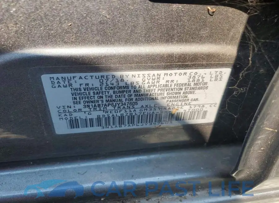 3N1AB7AP6JY347605# 12