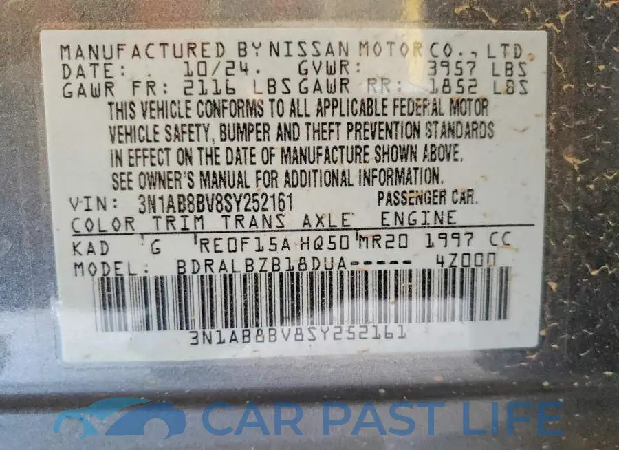 3N1AB8BV8SY252161# 12