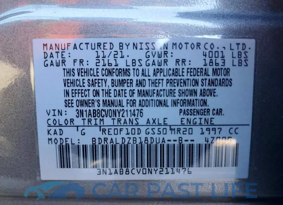 3N1AB8CV0NY211476# 13