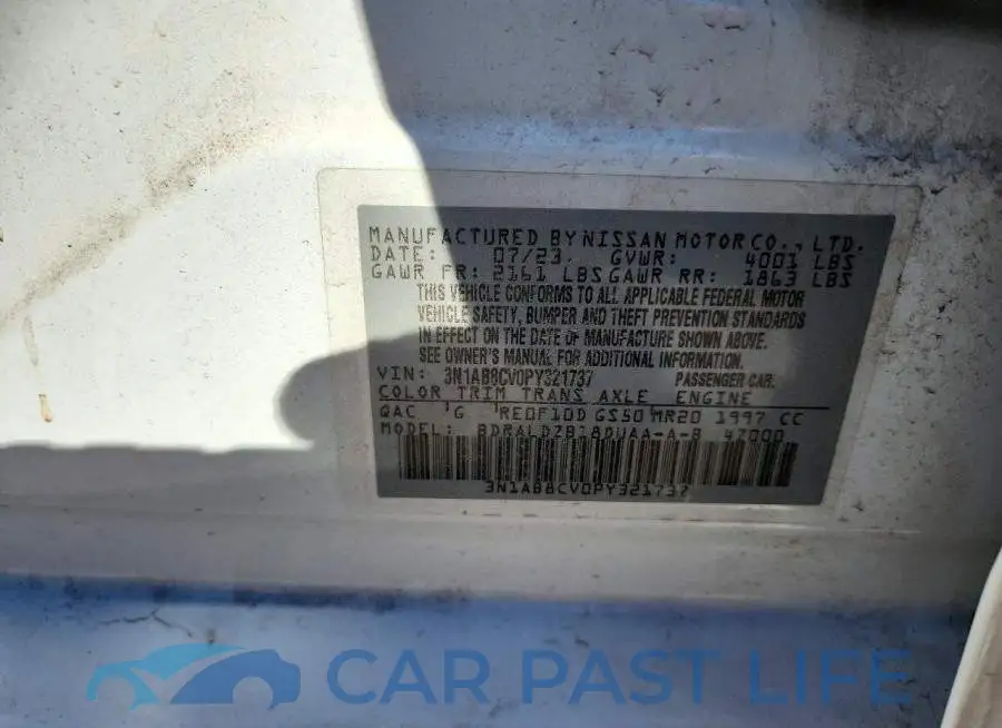 3N1AB8CV0PY321737# 12