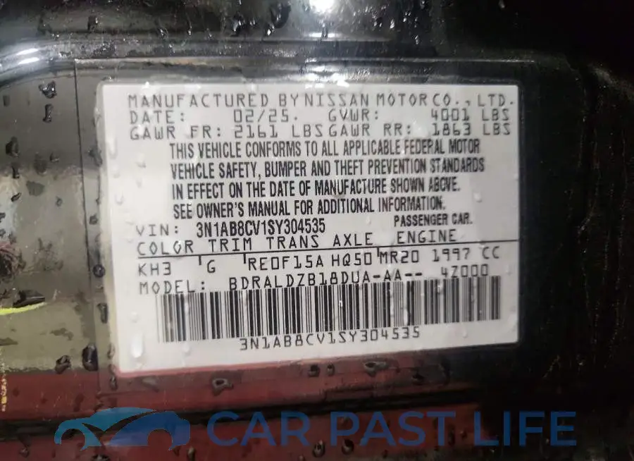 3N1AB8CV1SY304535# 12