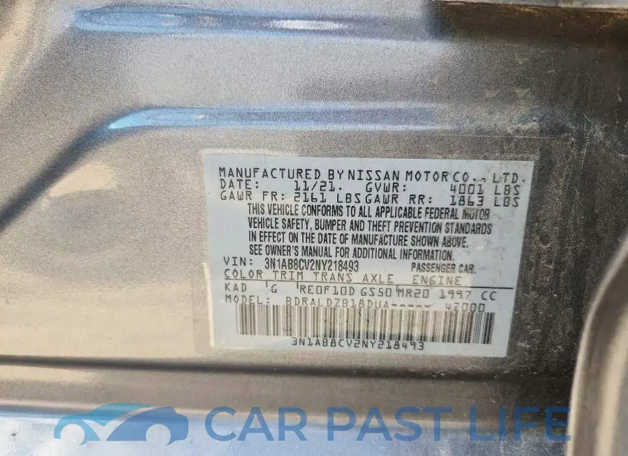 3N1AB8CV2NY218493# 12
