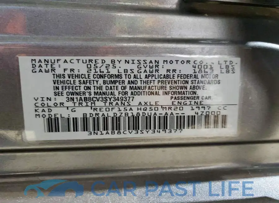 3N1AB8CV3SY349377# 12