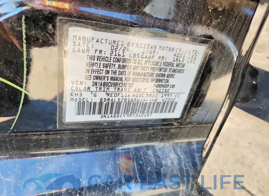 3N1AB8CV9RY310187# 12