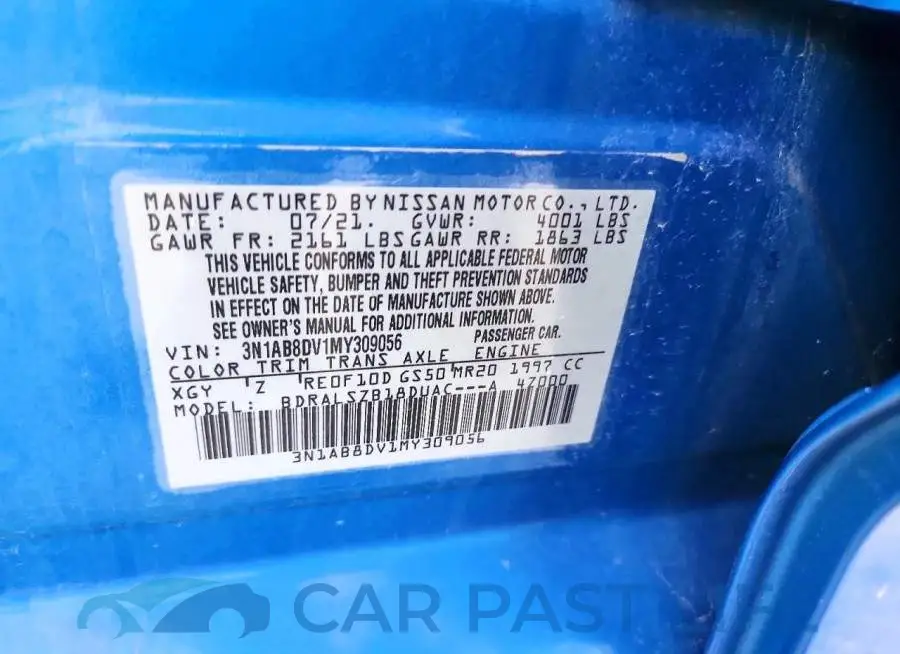 3N1AB8DV1MY309056# 12