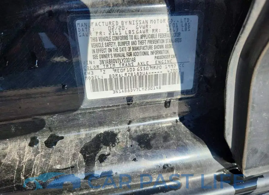 3N1AB8DV7LY230148# 12