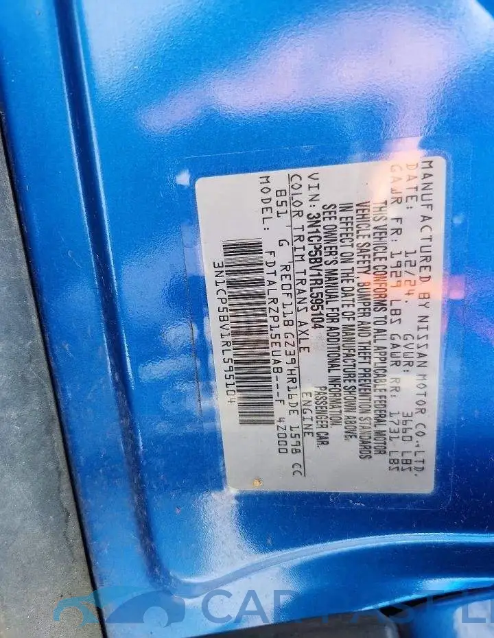 3N1CP5BV1RL595104# 14