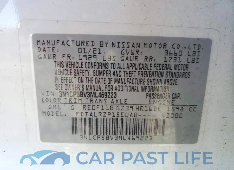 3N1CP5BV3ML469223# 13