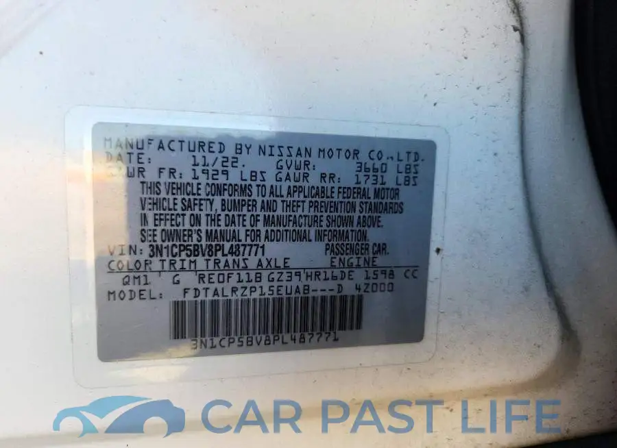 3N1CP5BV8PL487771# 13