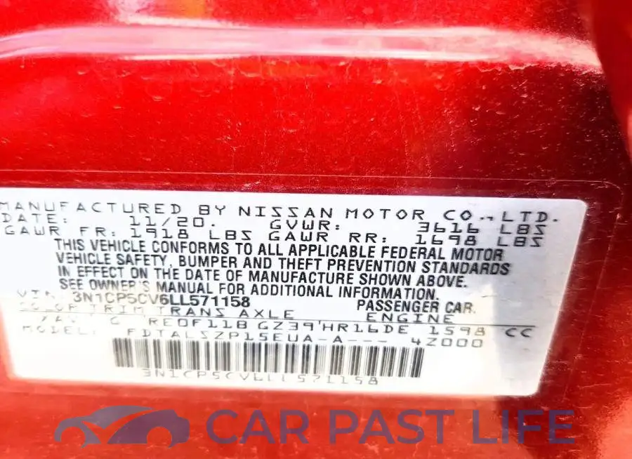 3N1CP5CV6LL571158# 13