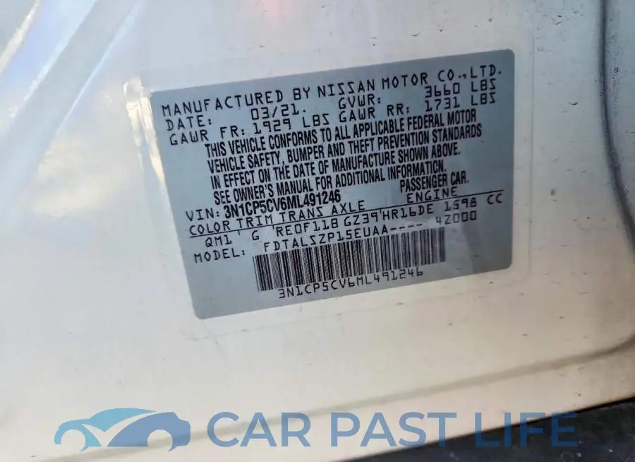 3N1CP5CV6ML491246# 12