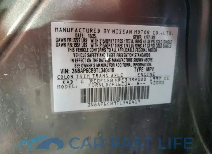 3N8AP6CB9TL340419# 12