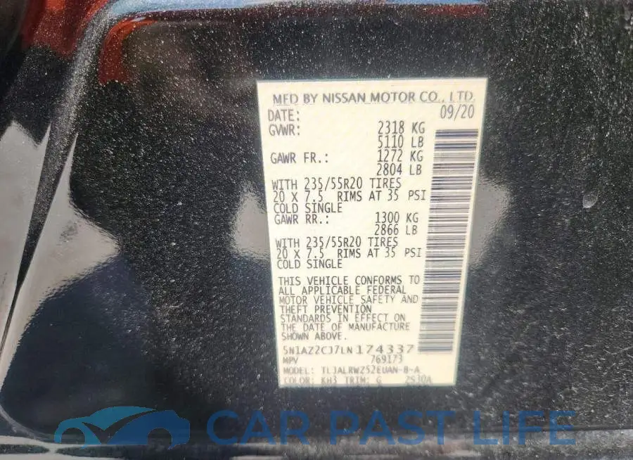 5N1AZ2CJ7LN174337# 13