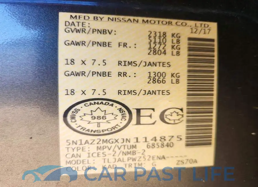 5N1AZ2MGXJN114875# 14