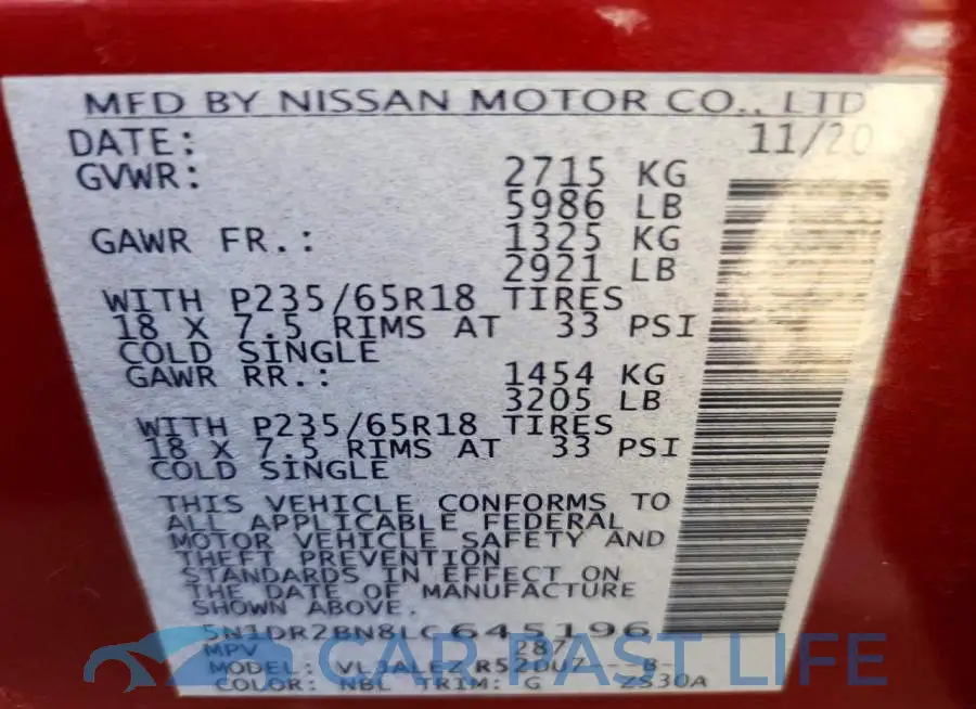 5N1DR2BN8LC645196# 12