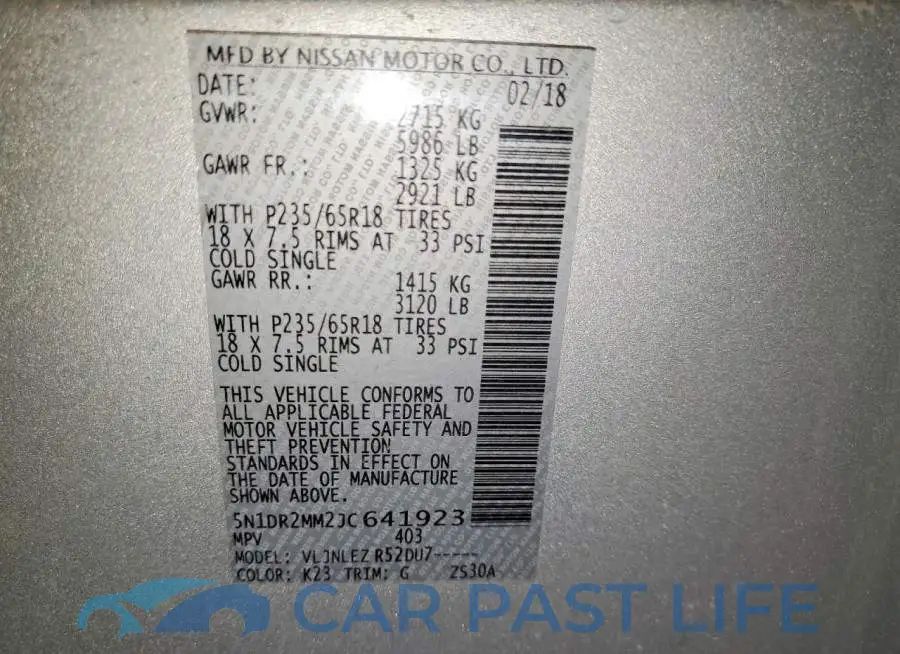 5N1DR2MM2JC641923# 13