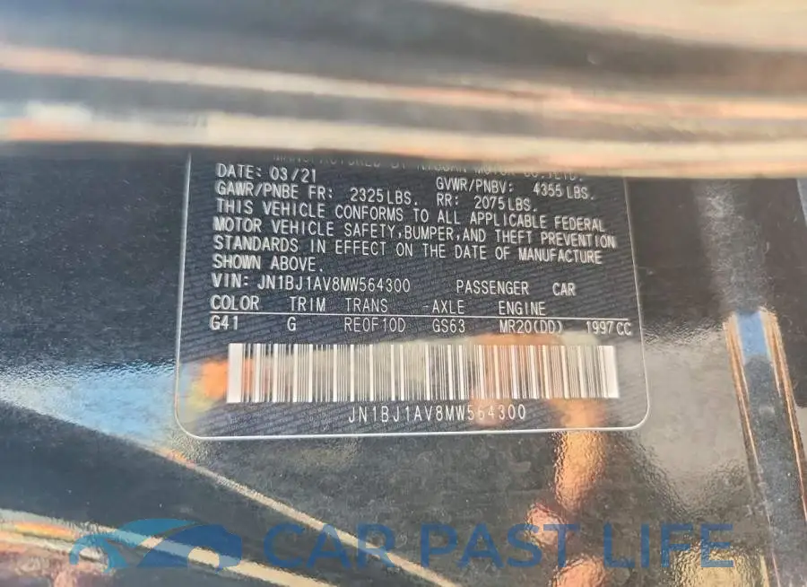 JN1BJ1AV8MW564300# 13