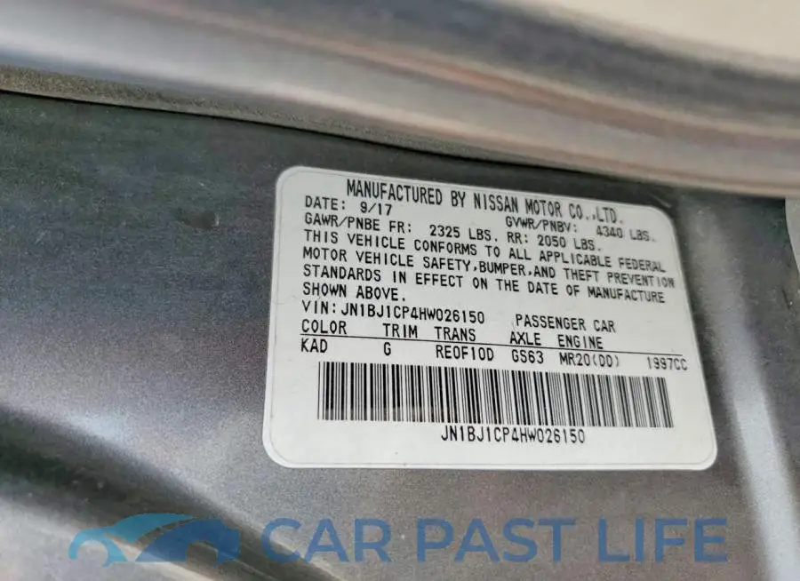 JN1BJ1CP4HW026150# 14