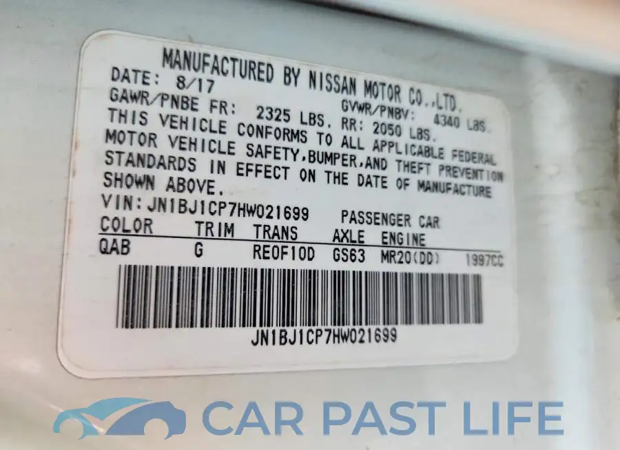 JN1BJ1CP7HW021699# 13