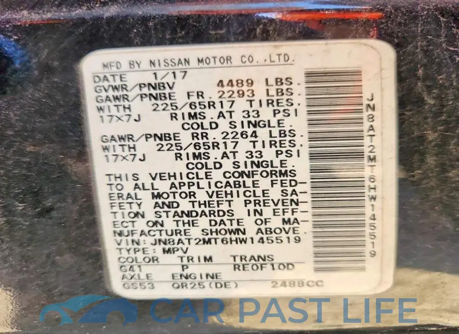 JN8AT2MT6HW145519# 13