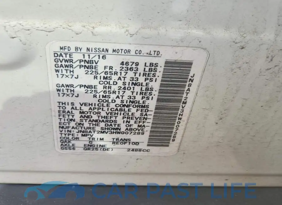 JN8AT2MV3HW007289# 12